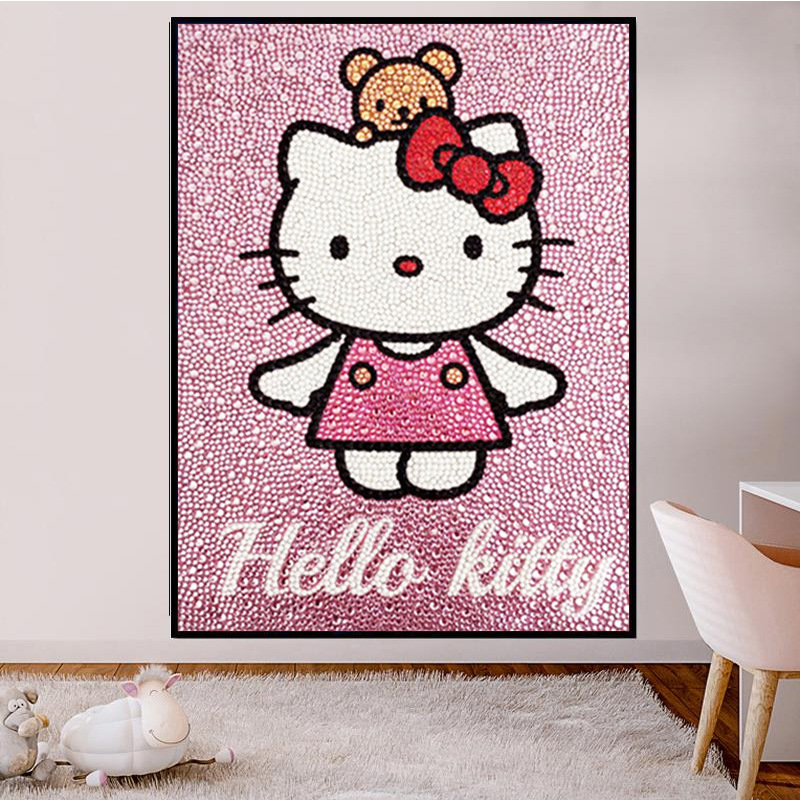 Embroidery Cat - Diamond painting KT Cat Handmade DIY