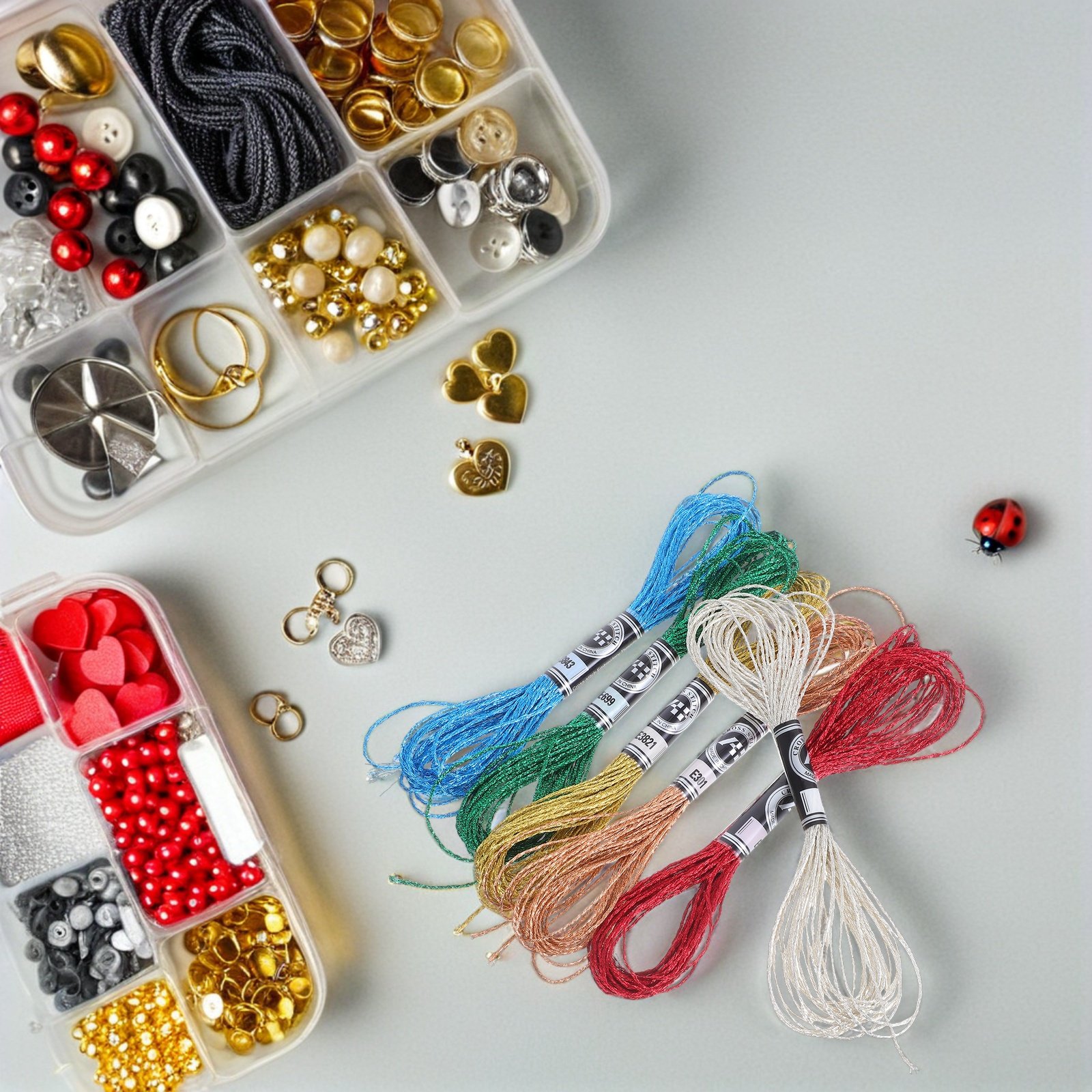 Embroidery Floss - 6Pcs Luxurious Metallic Embroidery Thread Vibrant