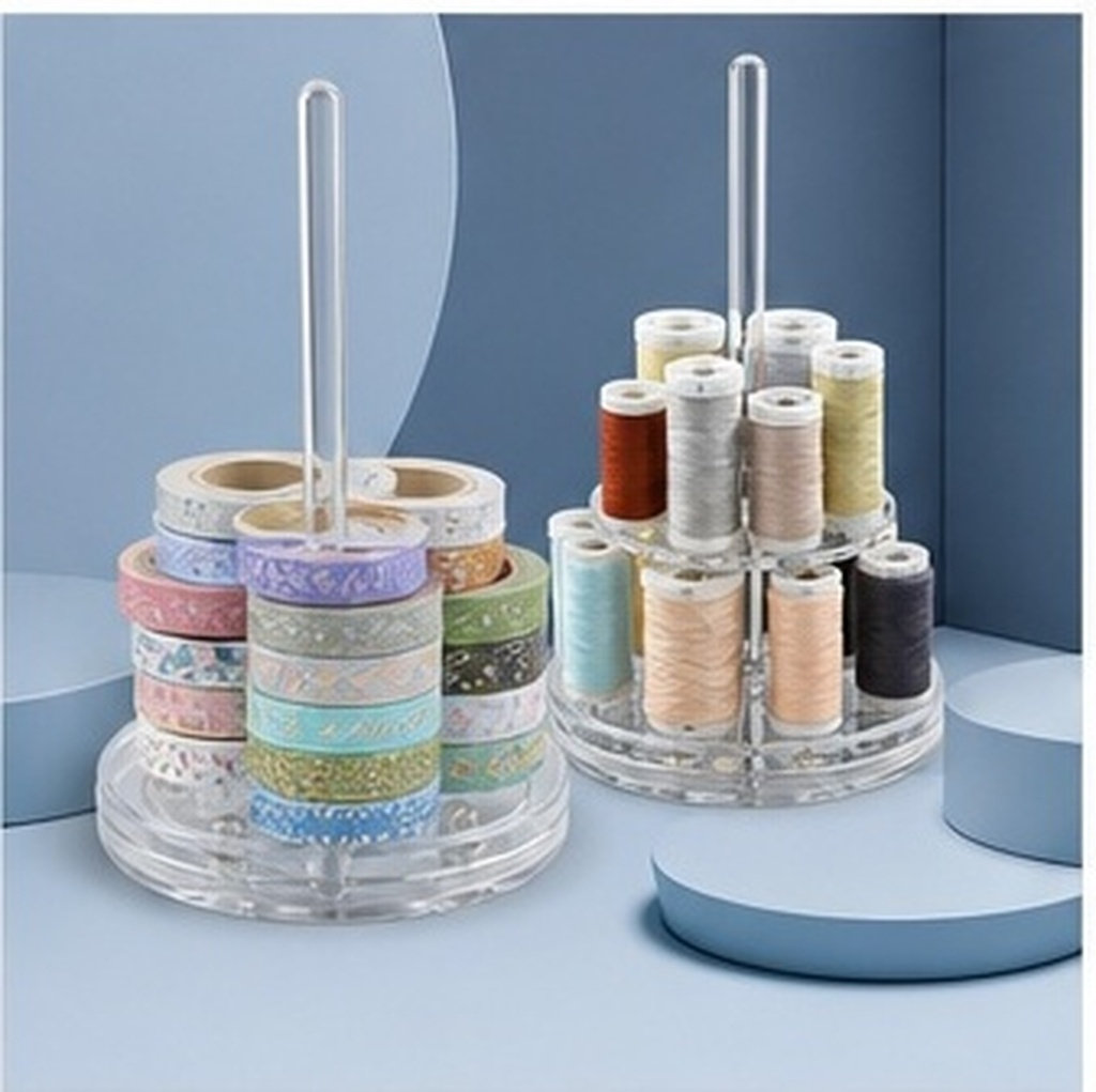Embroidery Yarn - 2Pcs Desktop Rotating Ribbon Holder Spool