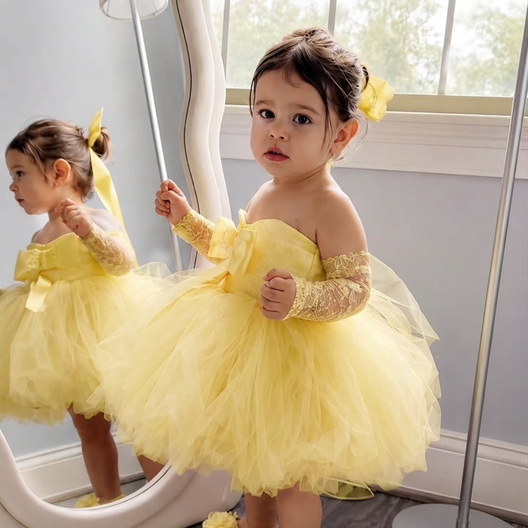 Princess Yellow Flower Girl Dr - огляд і ціна Embroidery Yellow Dress