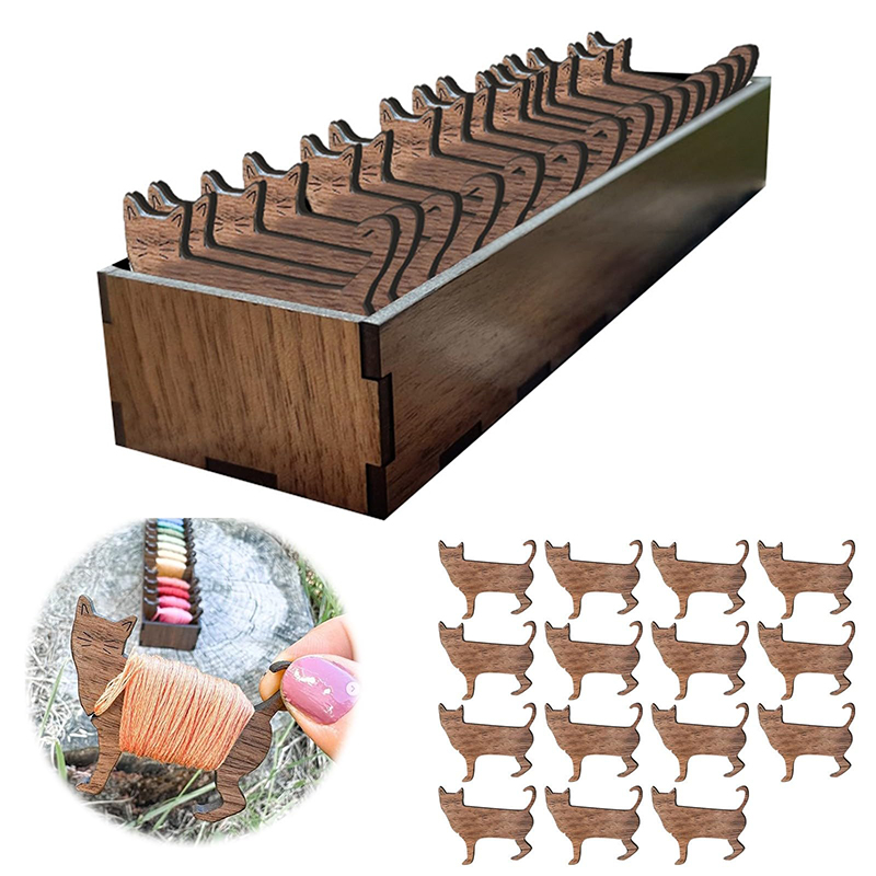 Wooden Animal Sheep Cat Bobbin - огляд і ціна Embroidery Floss