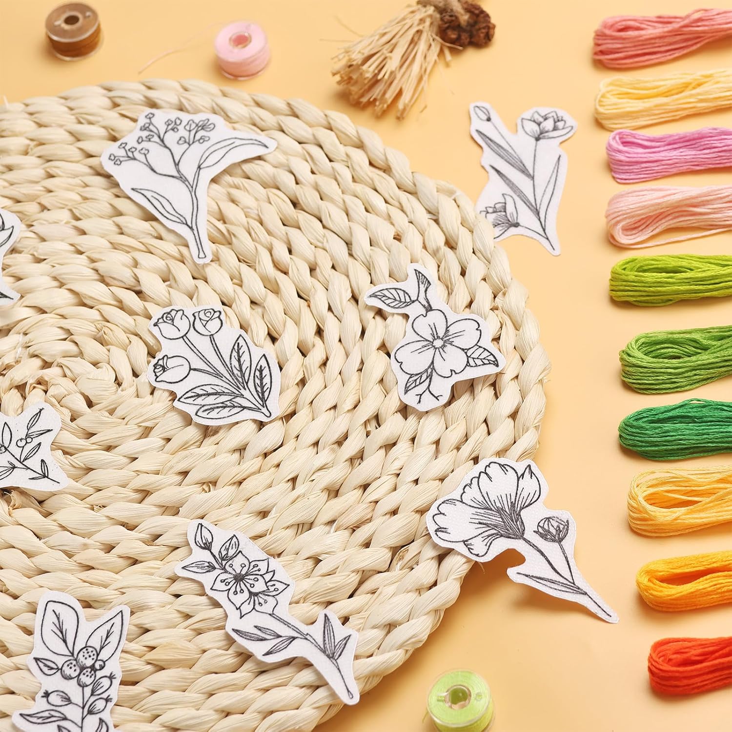 50Pcs Water Soluble Embroidery - огляд і ціна Embroidery Quilting