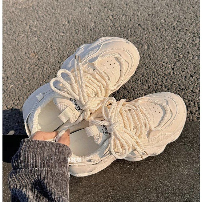 Women Beige Platform Dad Sneak - огляд і ціна Embroidery Garments