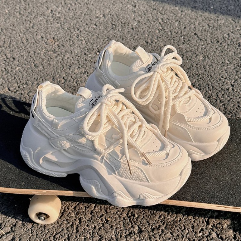 Women Beige Platform Dad Sneak - огляд і ціна Embroidery Garments