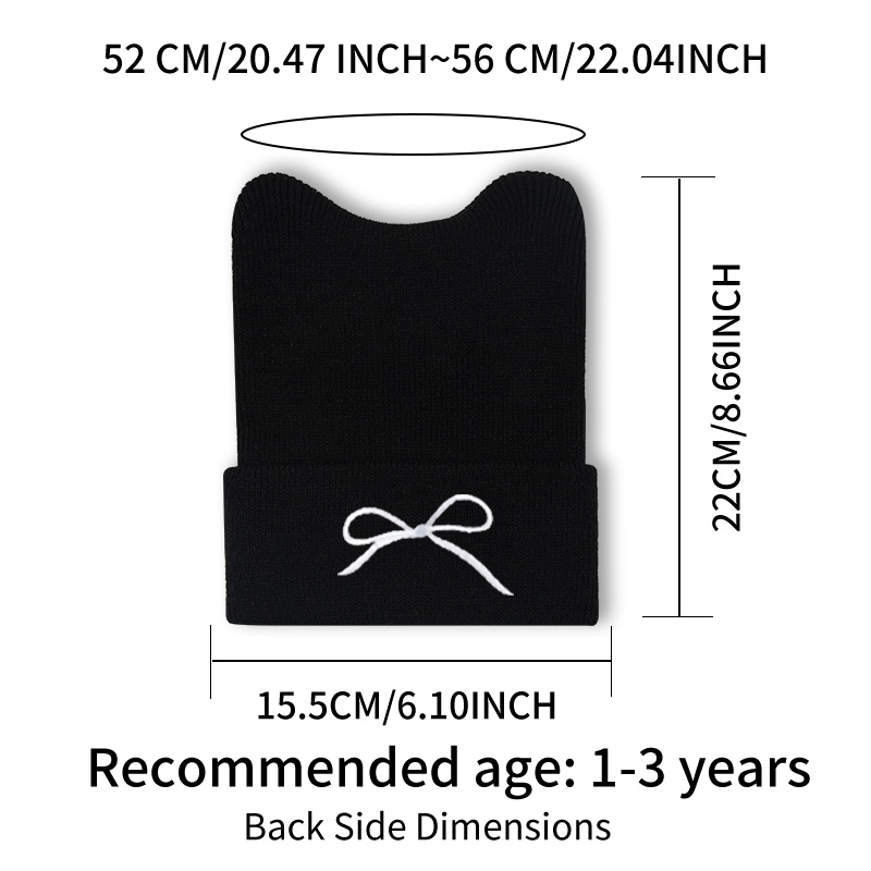 1-3Y Toddler Cat Ear Knit Bean - огляд і ціна Embroidery Cat
