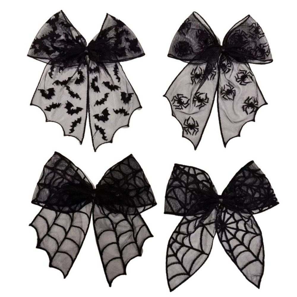 Lace Tulle Veil Hair Clips Bat - огляд і ціна Embroidery Gothic