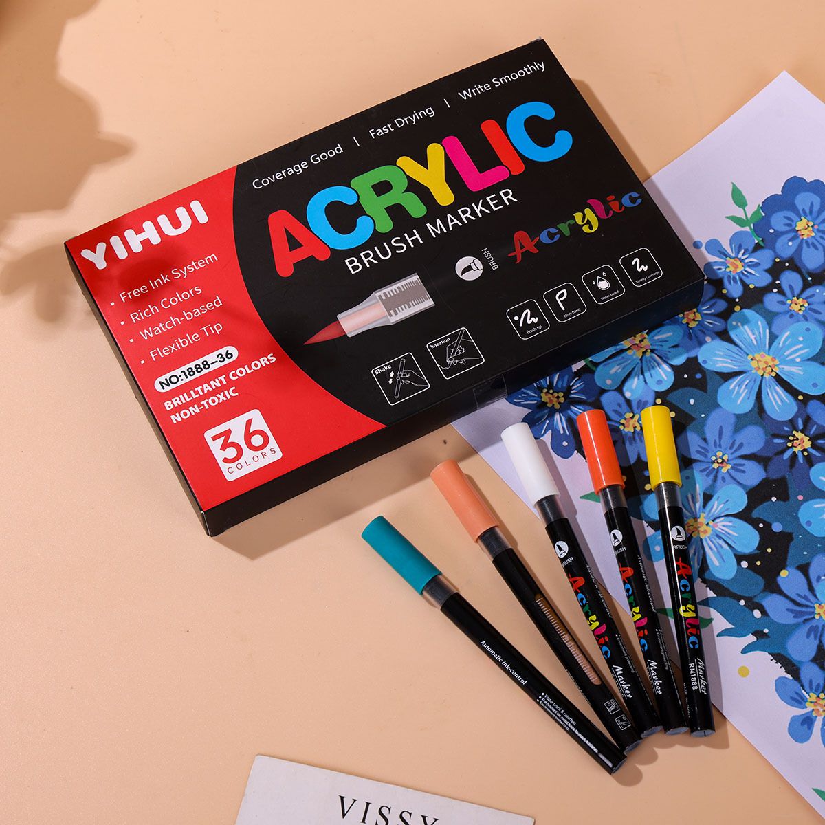 12-60 Colors Acrylic Markers P - огляд і ціна Embroidery Egg