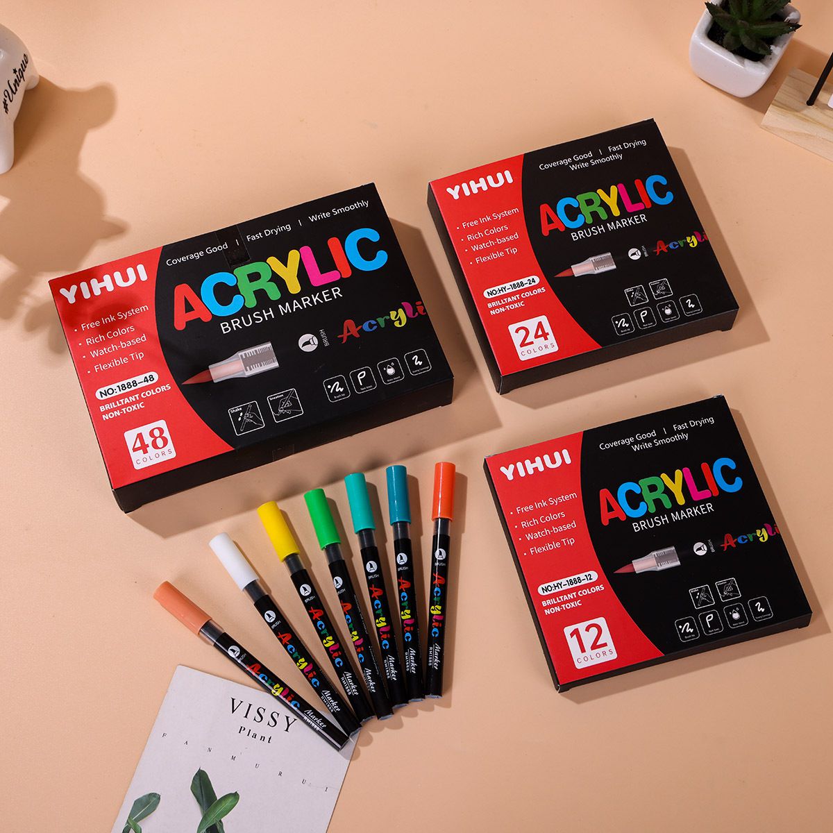 12-60 Colors Acrylic Markers P - огляд і ціна Embroidery Egg