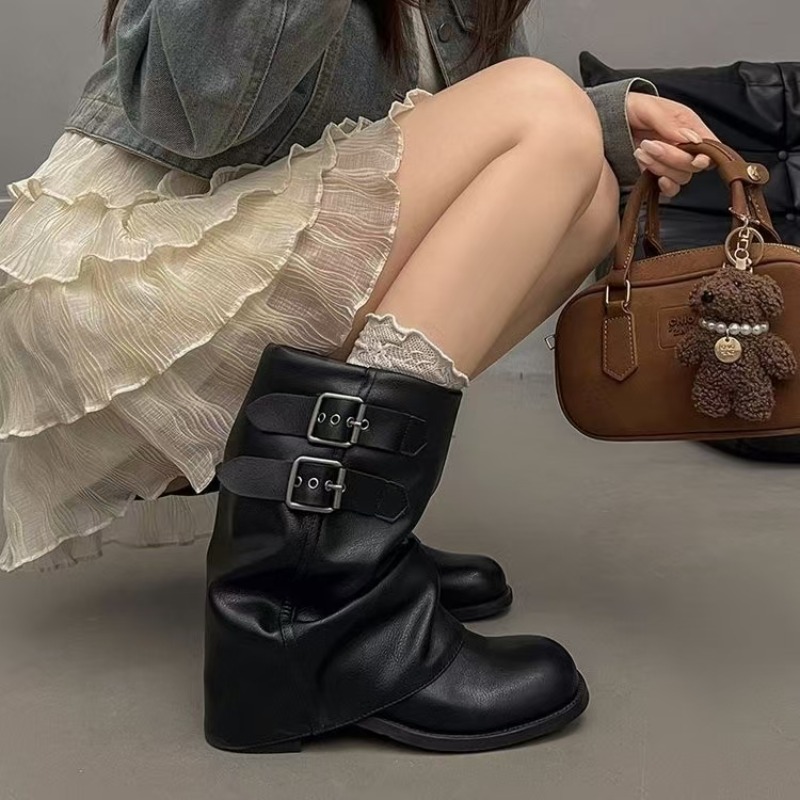 Women Black Slouchy Mid Calf B - огляд і ціна Embroidery Garments