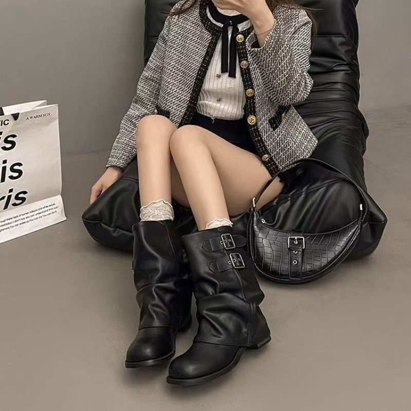 Women Black Slouchy Mid Calf B - огляд і ціна Embroidery Garments