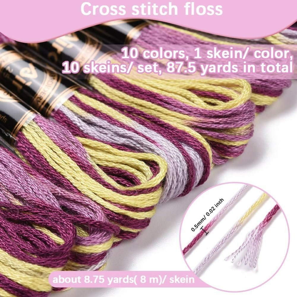 6 Strands Purple Variegated Em - огляд і ціна Embroidery Floss