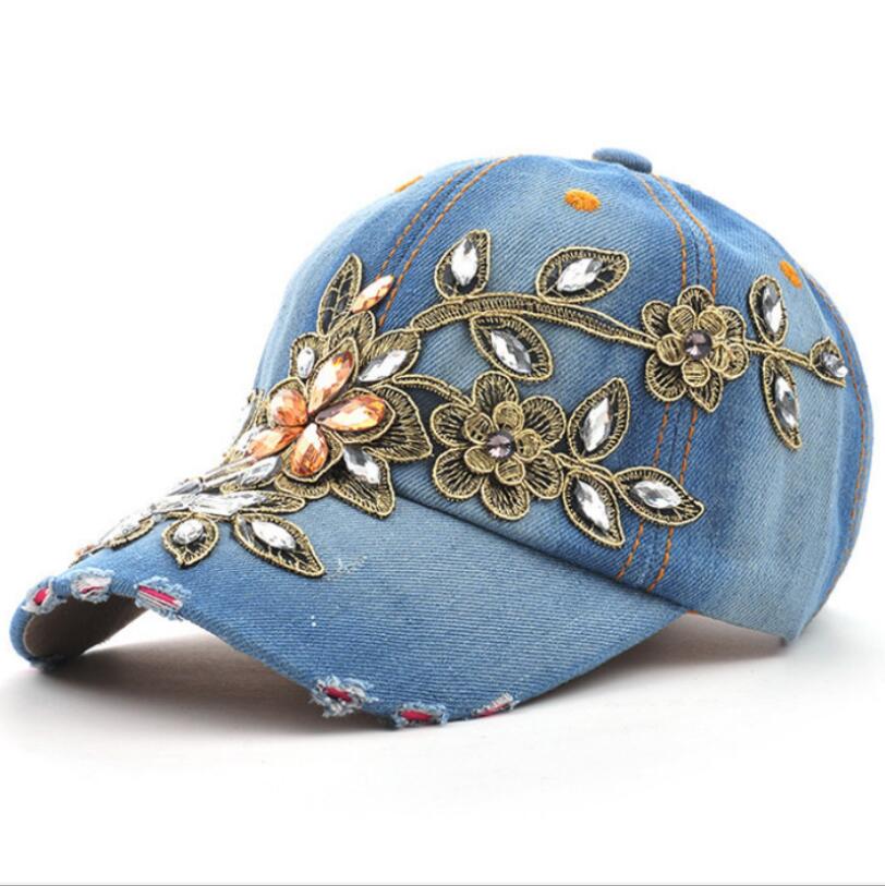 Women's Baseball Cap Diamond P - огляд і ціна Embroidery Jeans Sakura