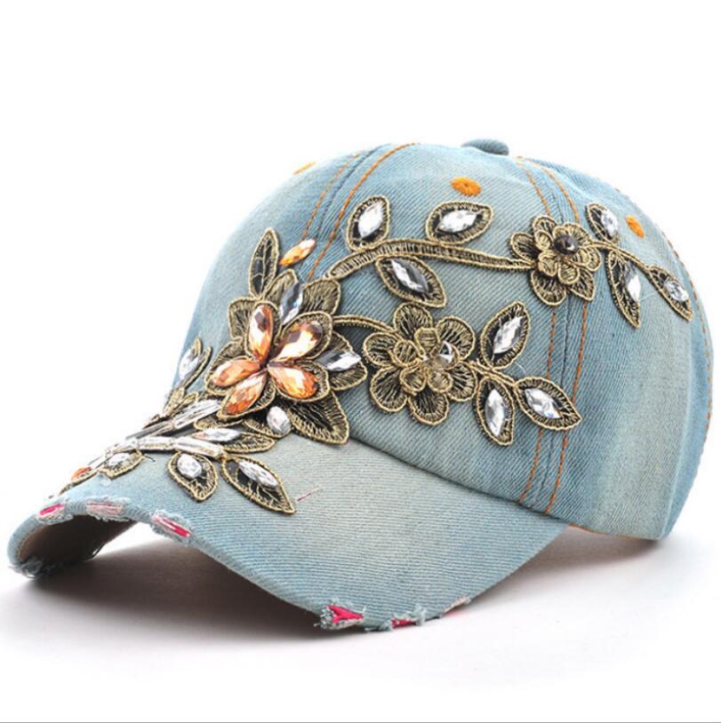Women's Baseball Cap Diamond P - огляд і ціна Embroidery Jeans Sakura