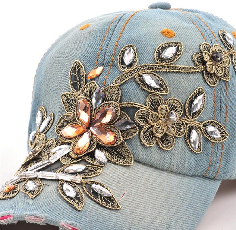 Women's Baseball Cap Diamond P - огляд і ціна Embroidery Jeans Sakura