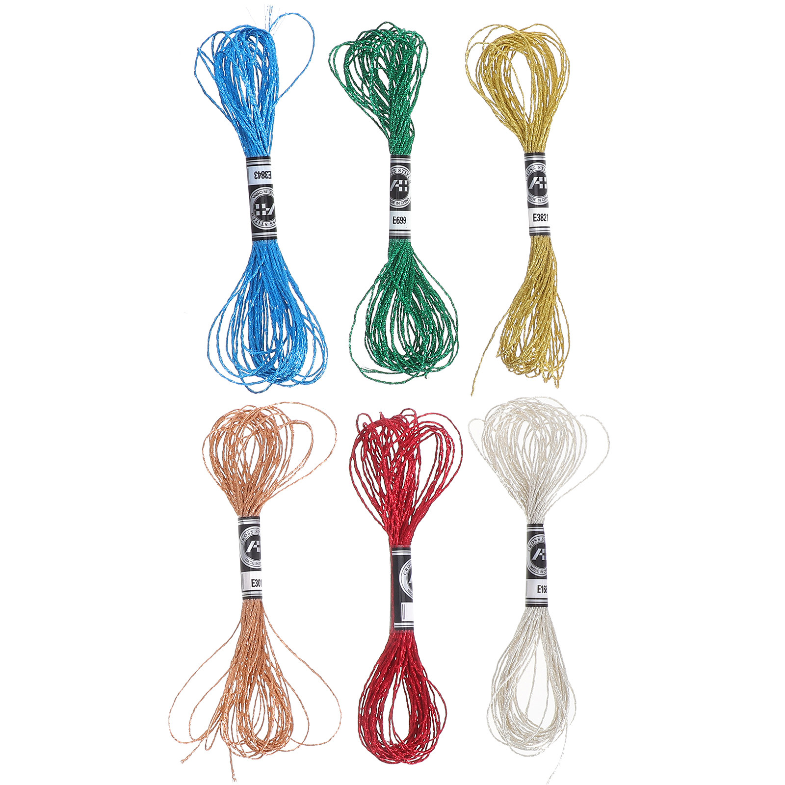 6Pcs Luxurious Metallic Embroi - огляд і ціна Embroidery Floss