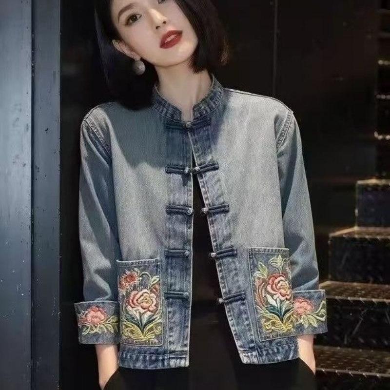 Spring Autumn Beautiful Embroi - огляд і ціна Embroidery Jeans