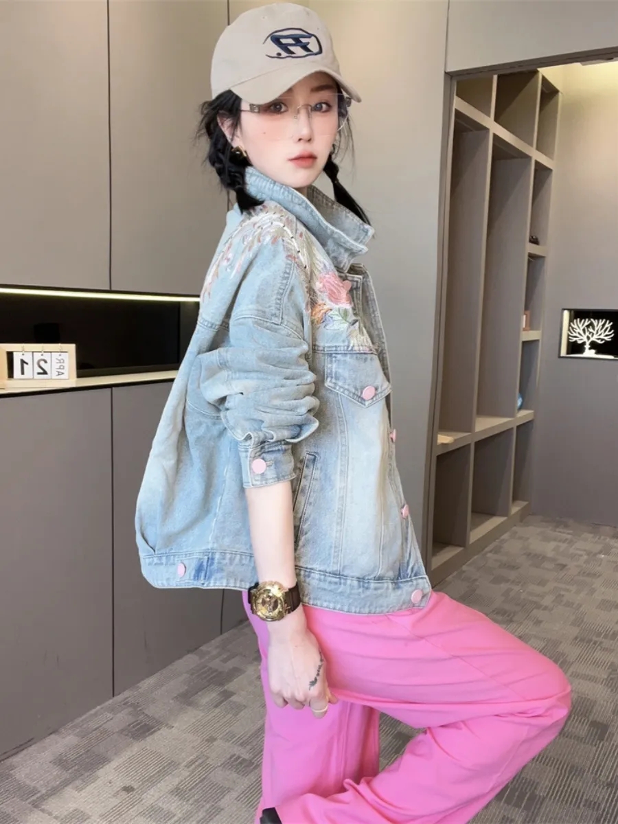 Spring Autumn Short Denim Jack - огляд і ціна Embroidery Jeans
