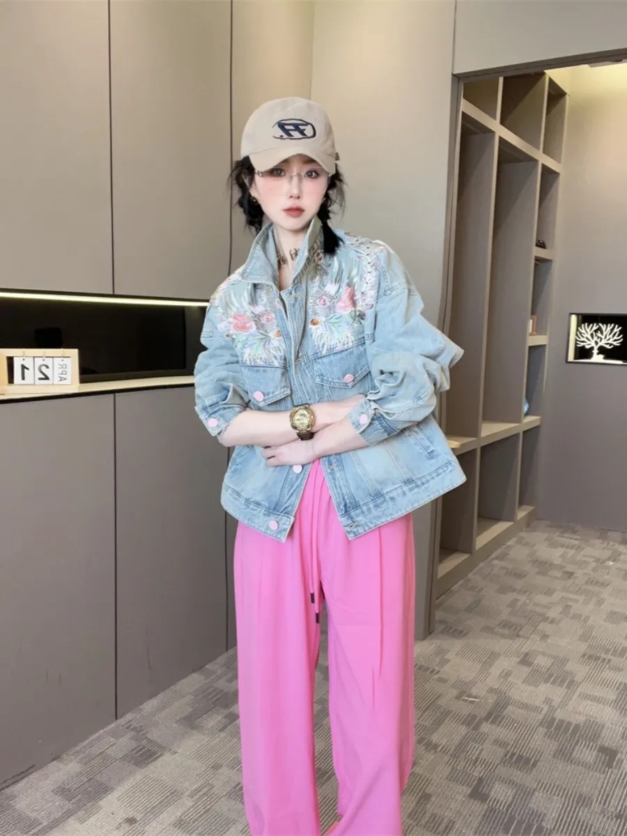 Spring Autumn Short Denim Jack - огляд і ціна Embroidery Jeans