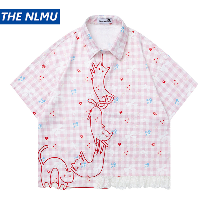 2026 Summer Casual Plaid Shirt - огляд і ціна Embroidery Cat