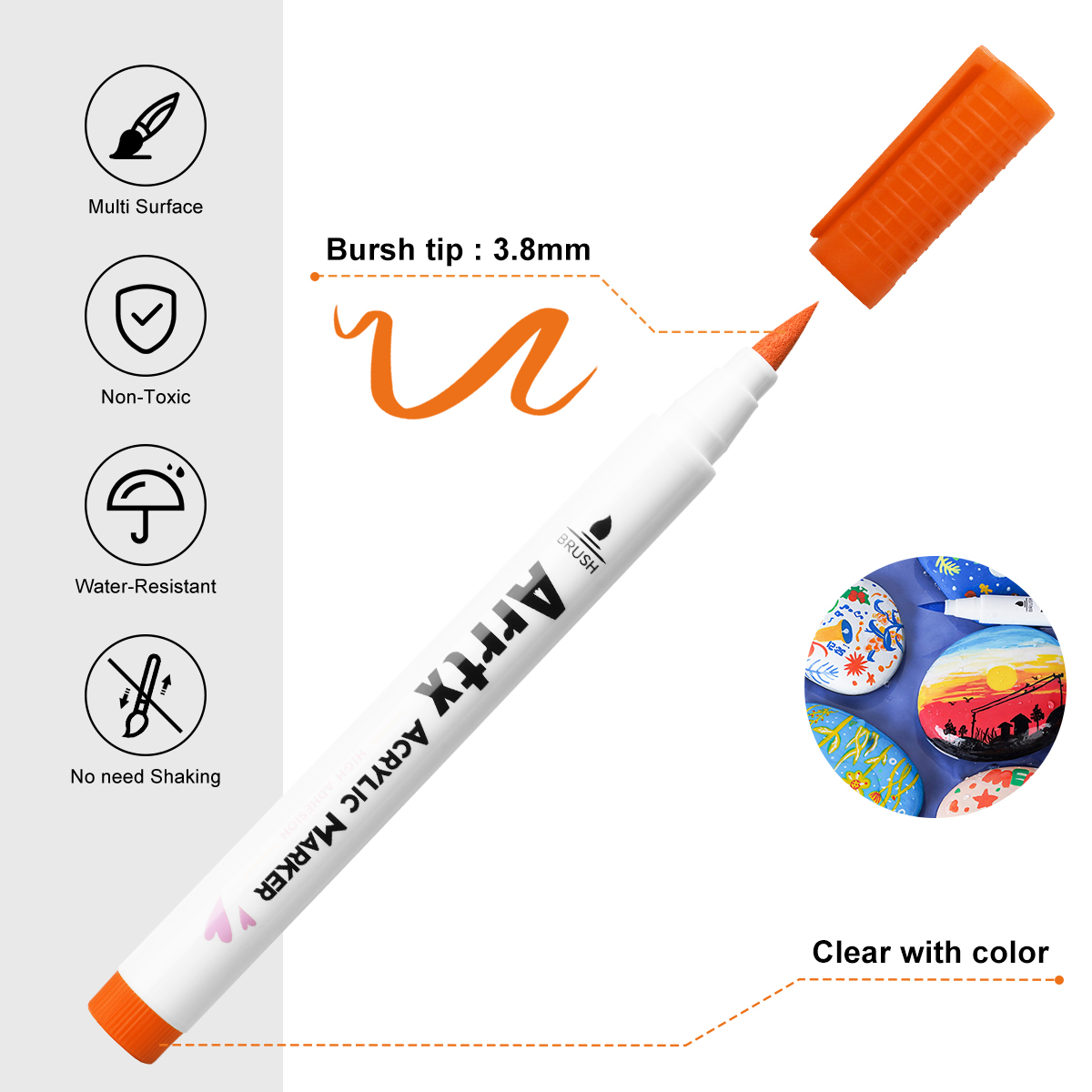 Arrtx 30 Colors Acrylic Makrer - огляд і ціна Embroidery Egg
