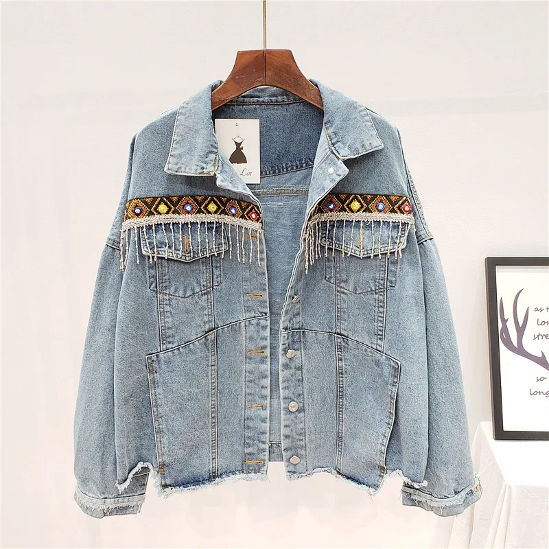 Embroidery Tassel Denim Jacket - огляд і ціна Embroidery Jeans