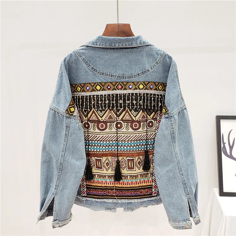 Embroidery Tassel Denim Jacket - огляд і ціна Embroidery Jeans
