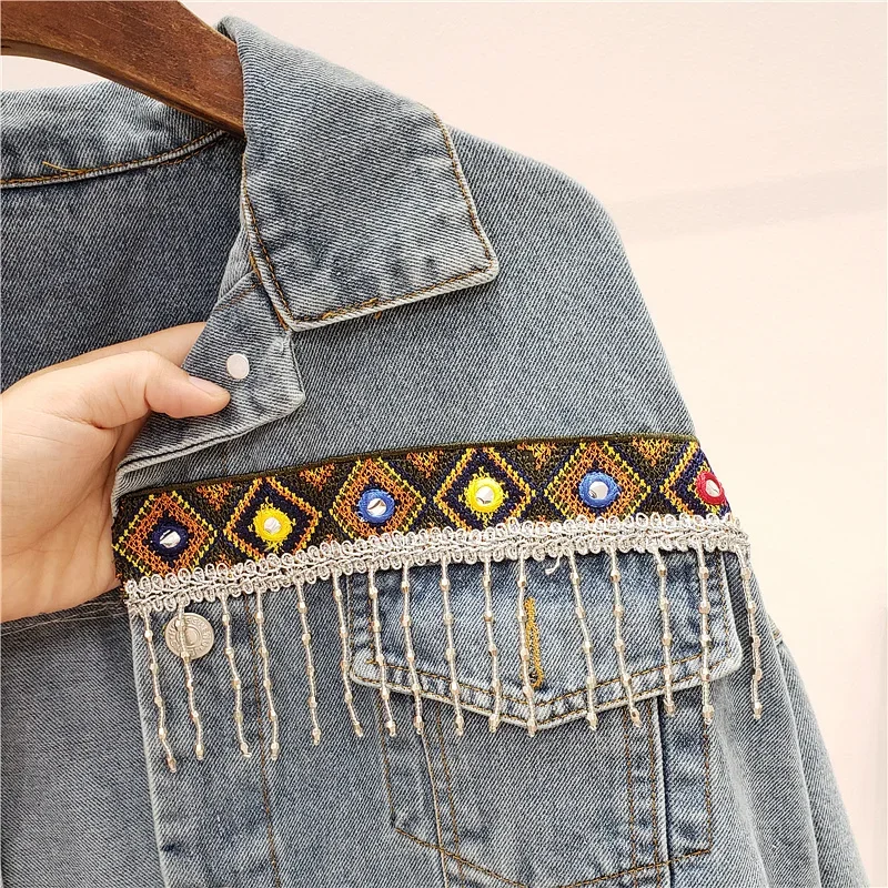 Embroidery Tassel Denim Jacket - огляд і ціна Embroidery Jeans