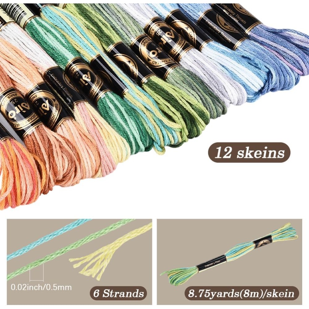 12 Skeins 105 Yards Cross Stit - огляд і ціна Embroidery Floss