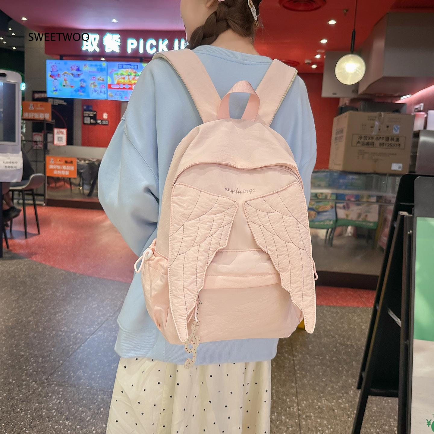 Women Pink Angel Wings Rucksac - огляд і ціна Embroidery Quilting