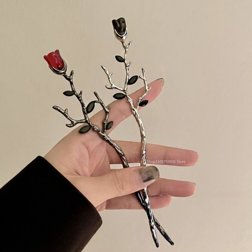 Vintage Metal Red Rose Flower  - огляд і ціна Embroidery Gothic