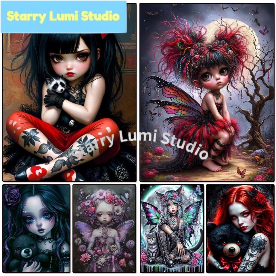 5D Diamond Painting Kit Gothic - огляд і ціна Embroidery Cat