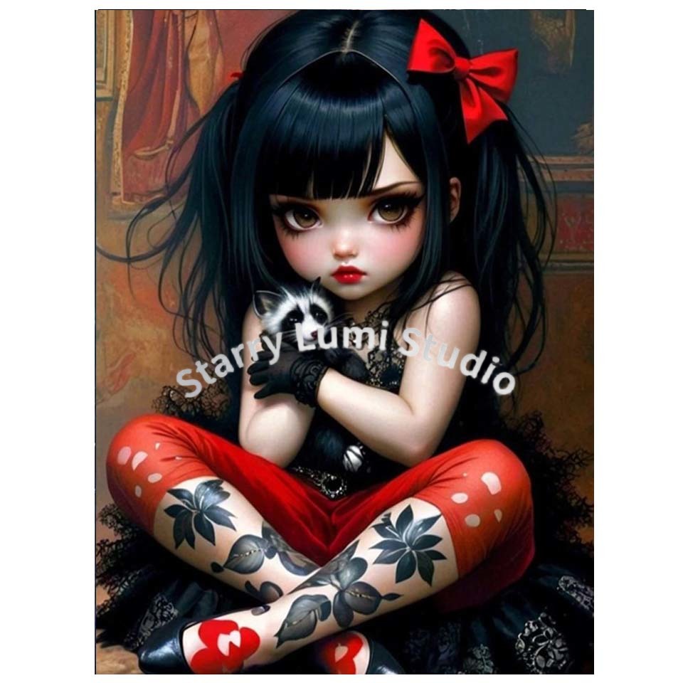5D Diamond Painting Kit Gothic - огляд і ціна Embroidery Cat
