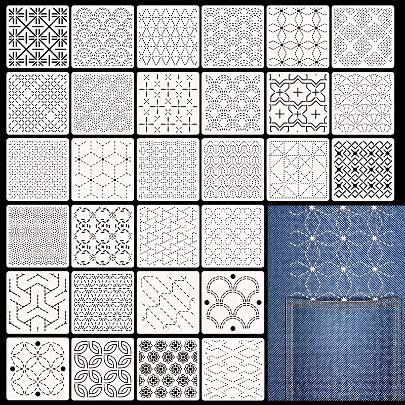 30Pcs Embroidery Templates DIY - огляд і ціна Embroidery Yarn