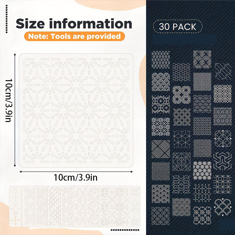 30Pcs Embroidery Templates DIY - огляд і ціна Embroidery Yarn