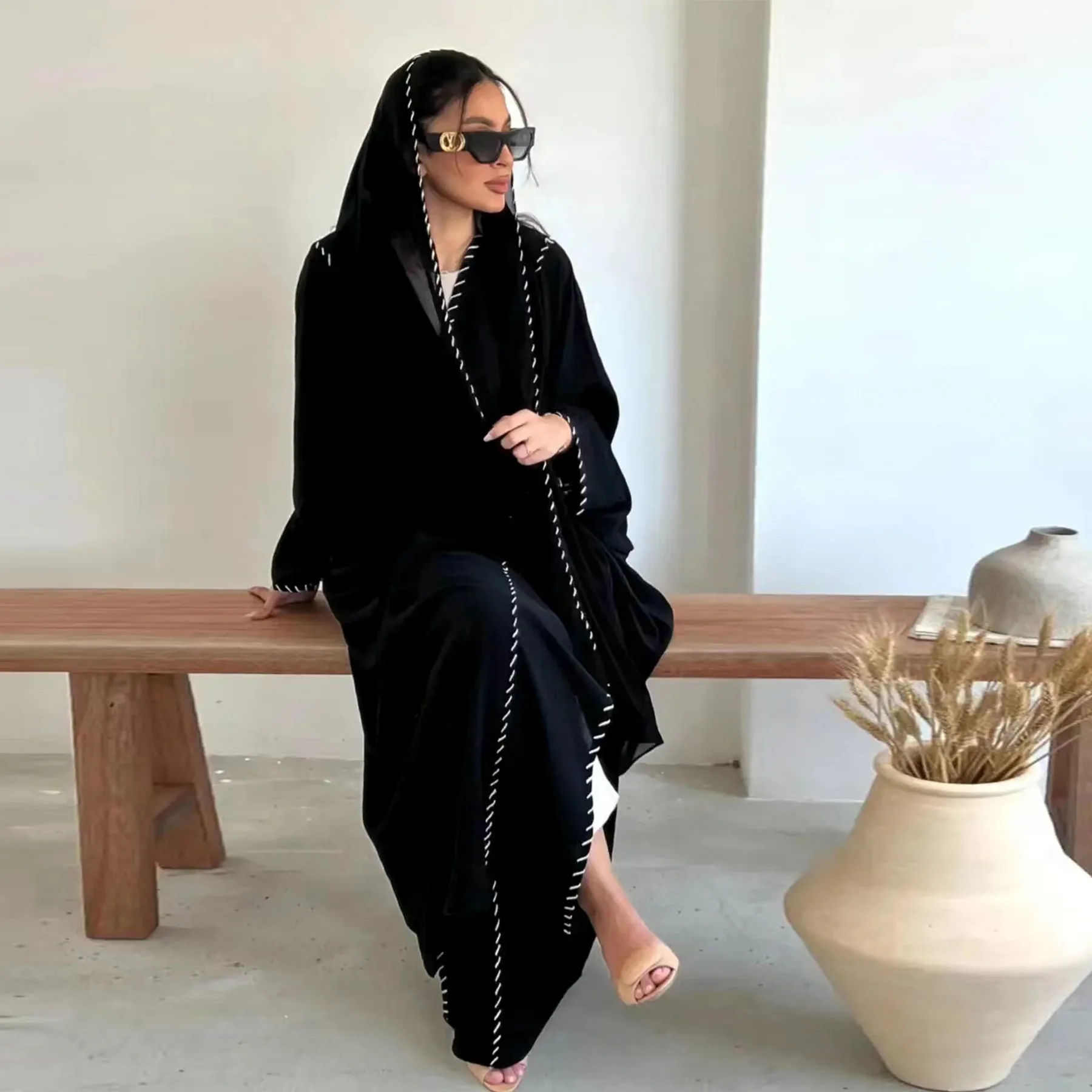 Morocco Kimono Open Abayas Lux - огляд і ціна Embroidery Kebaya