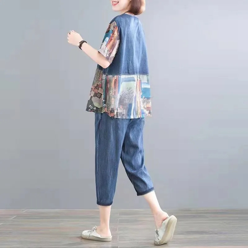 5XL Summer Women's Jeans Sets  - огляд і ціна Embroidery Jeans