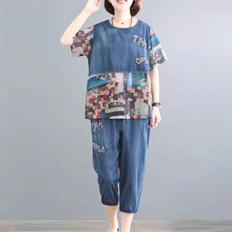 5XL Summer Women's Jeans Sets  - огляд і ціна Embroidery Jeans