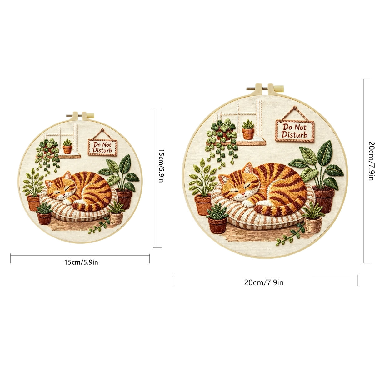 1Set Sleeping Cat Plants Diy E - огляд і ціна Embroidery Cat
