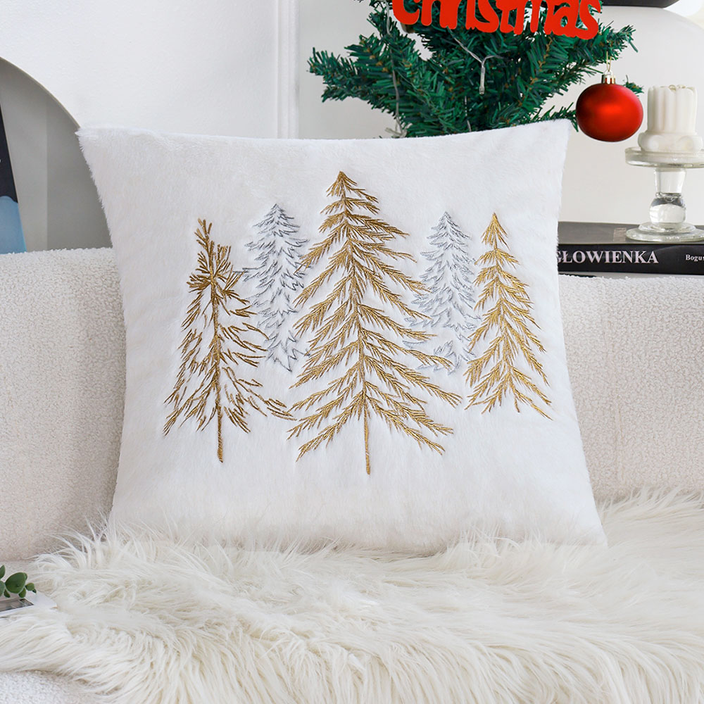 Christmas Faux Rabbit Fur Pill - огляд і ціна Embroidery Xmas Tree