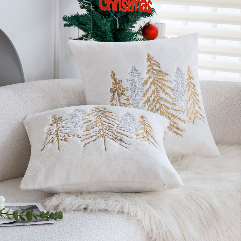 Christmas Faux Rabbit Fur Pill - огляд і ціна Embroidery Xmas Tree