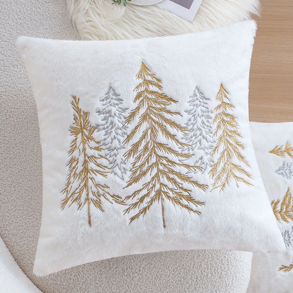 Christmas Faux Rabbit Fur Pill - огляд і ціна Embroidery Xmas Tree