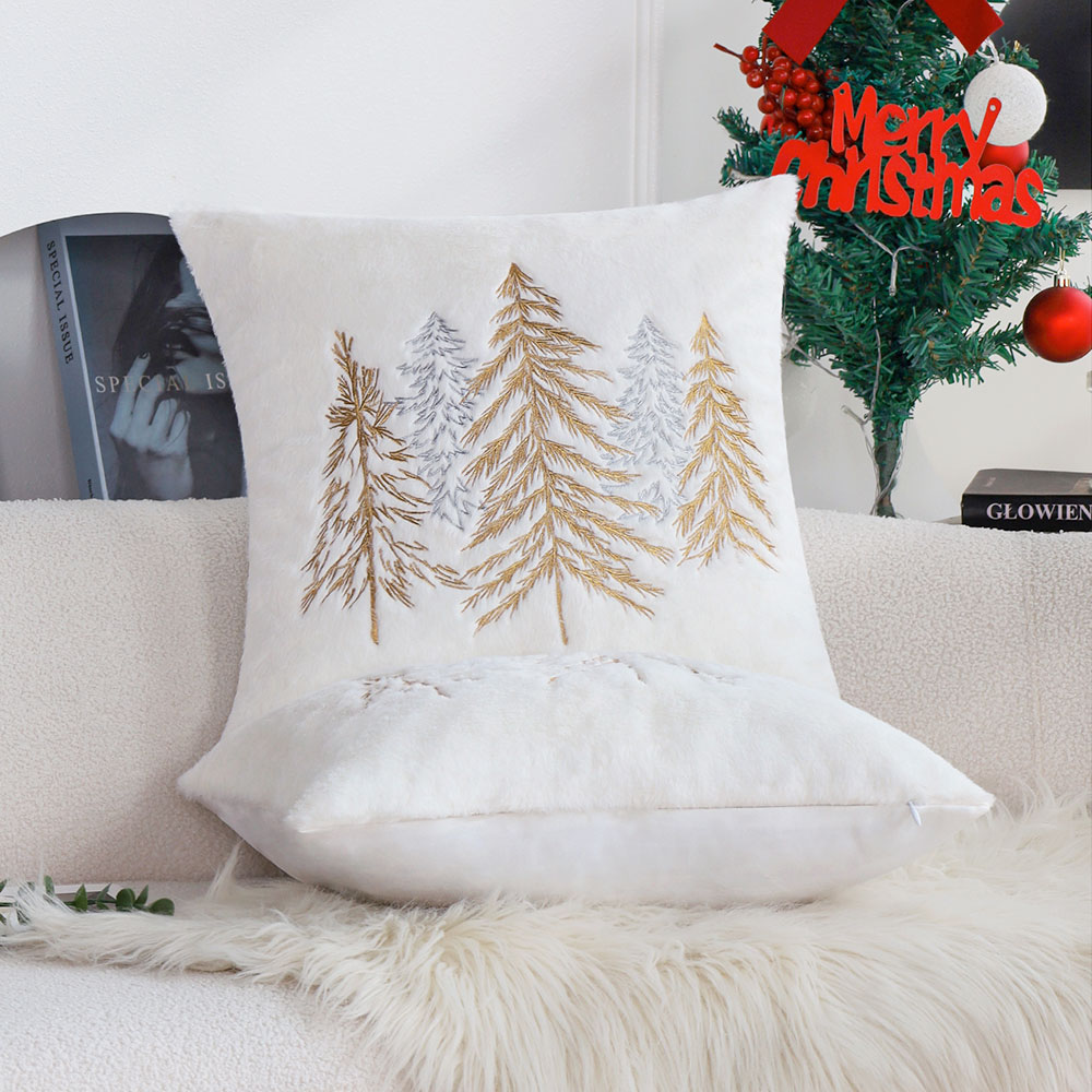 Christmas Faux Rabbit Fur Pill - огляд і ціна Embroidery Xmas Tree