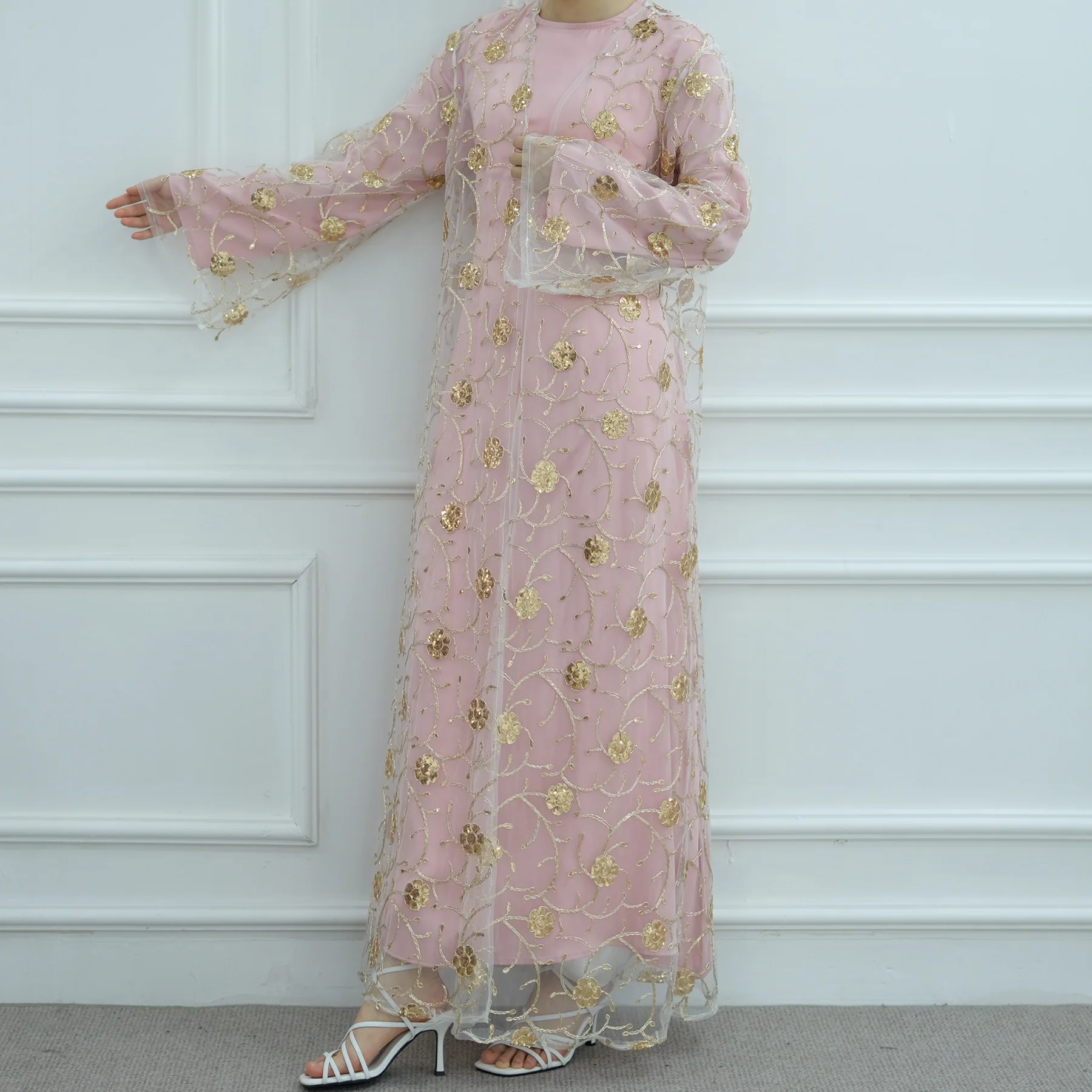 Muslim Mesh Kimono Cardigan Se - огляд і ціна Embroidery Kebaya