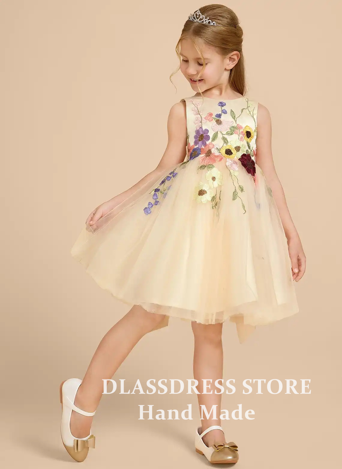 Customized Yellow Tulle Flower - огляд і ціна Embroidery Yellow Dress