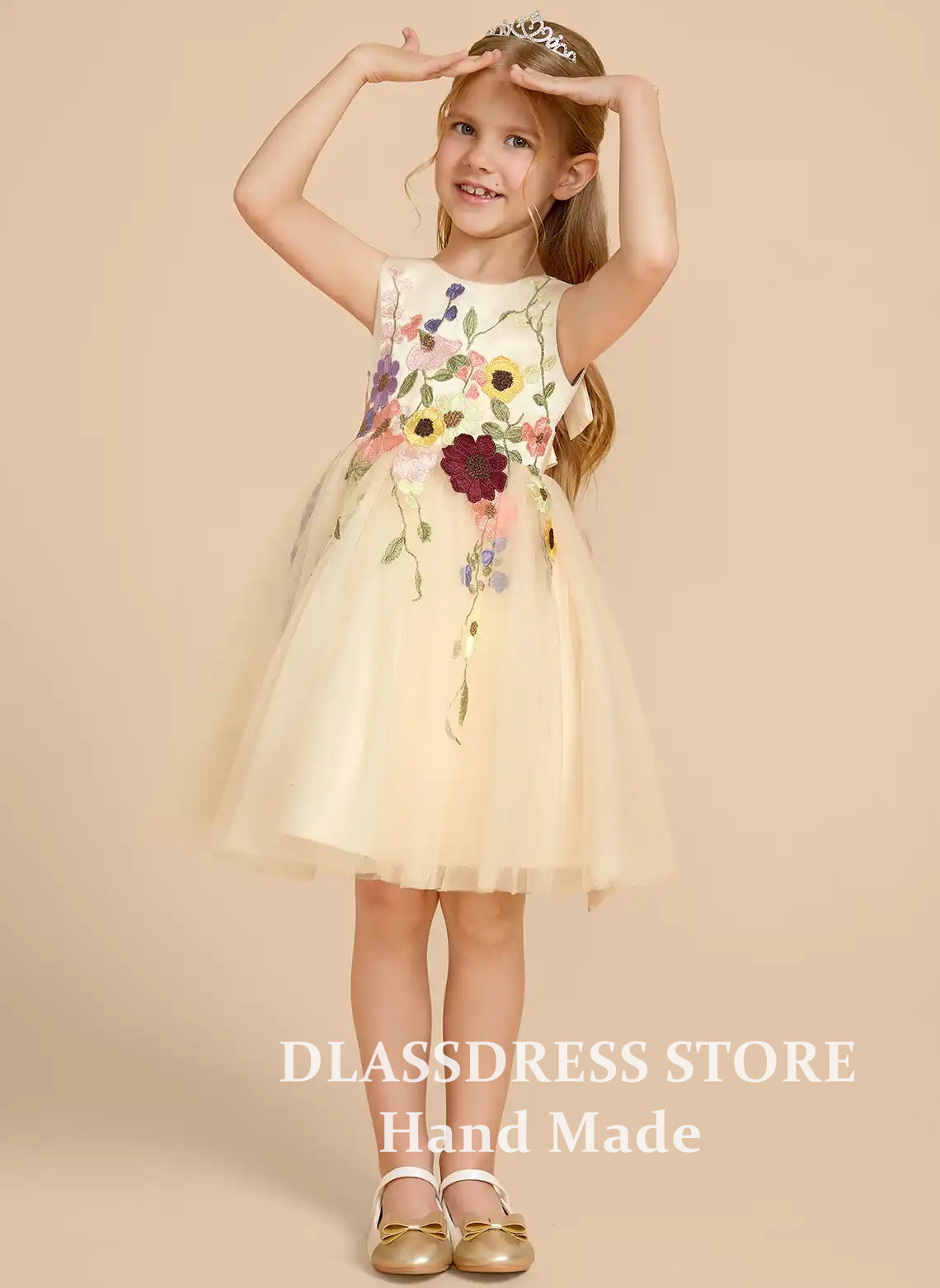 Customized Yellow Tulle Flower - огляд і ціна Embroidery Yellow Dress