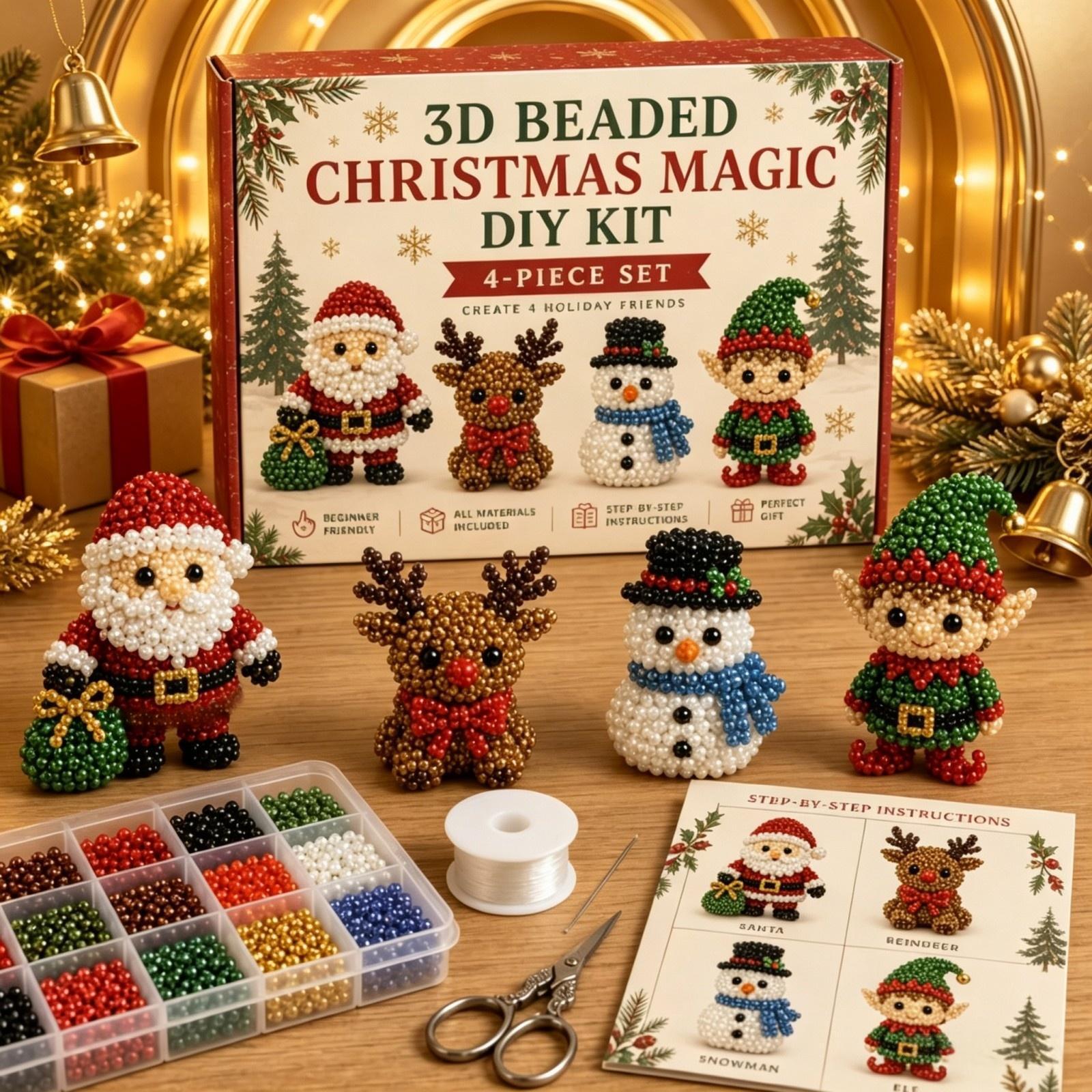 3D Pearl Christmas Kitten Art  - огляд і ціна Embroidery Xmas Tree