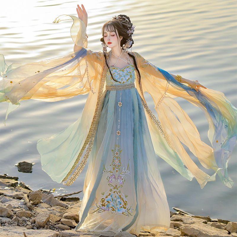 Chinese Hanfu Dress Women Trad - огляд і ціна Embroidery Yellow