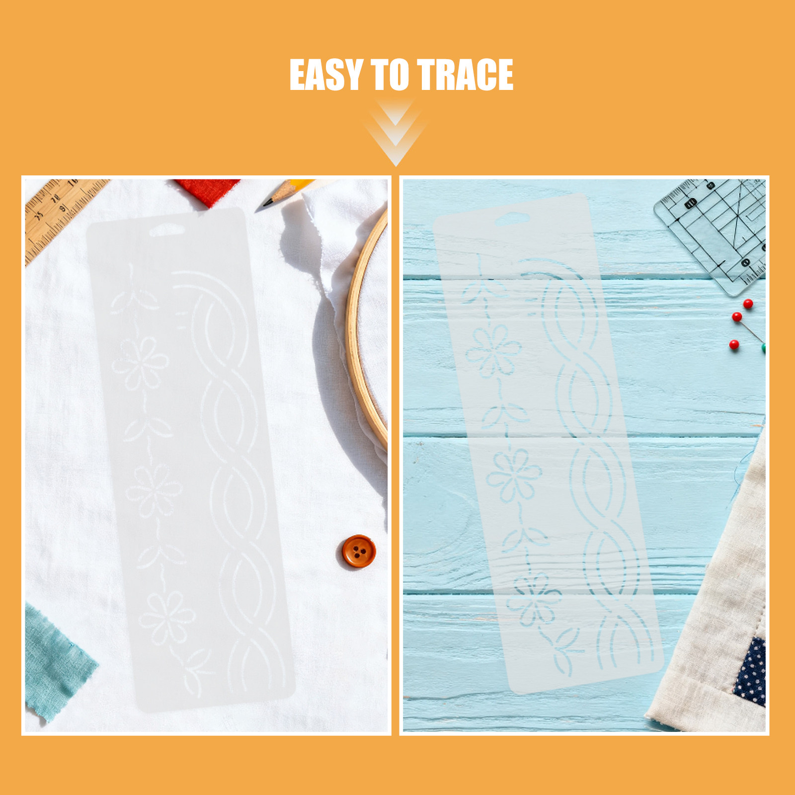 2 Pcs Corner Quilt Stencils Ha - огляд і ціна Embroidery Quilting