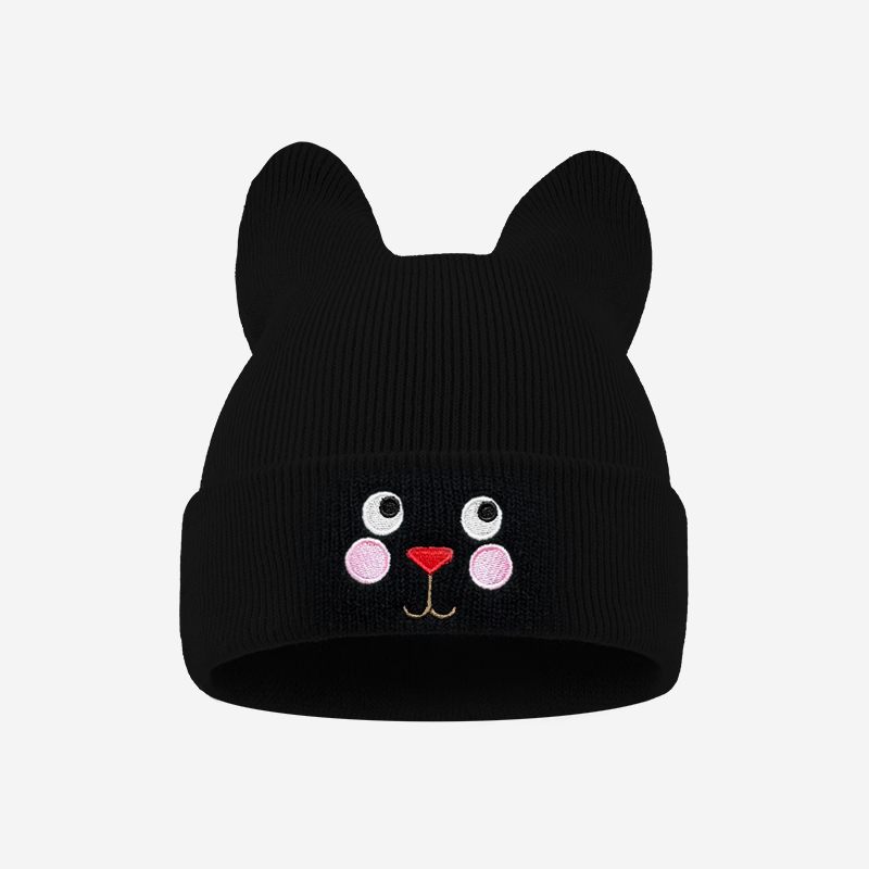 Soft Cat Ear Kids Beanie Cat F - огляд і ціна Embroidery Cat